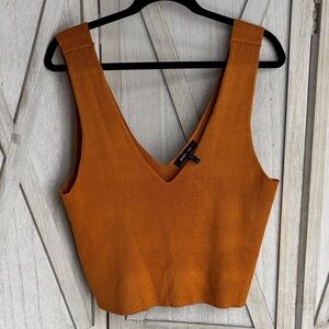 BCBG Rust Knit Crop Top